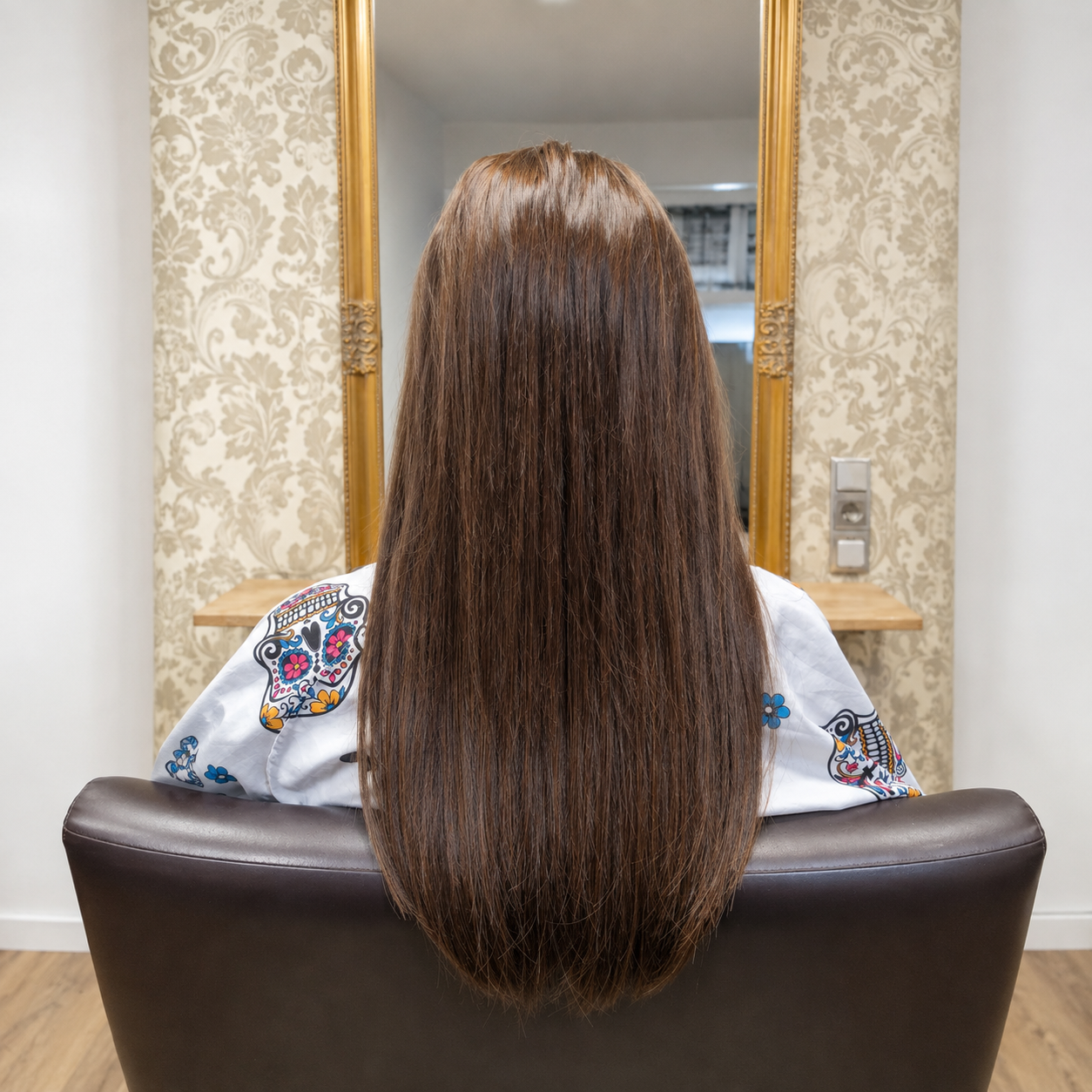Natürliches Ergebnis einer Haarverlängerung im Salon von Stephanie Michels